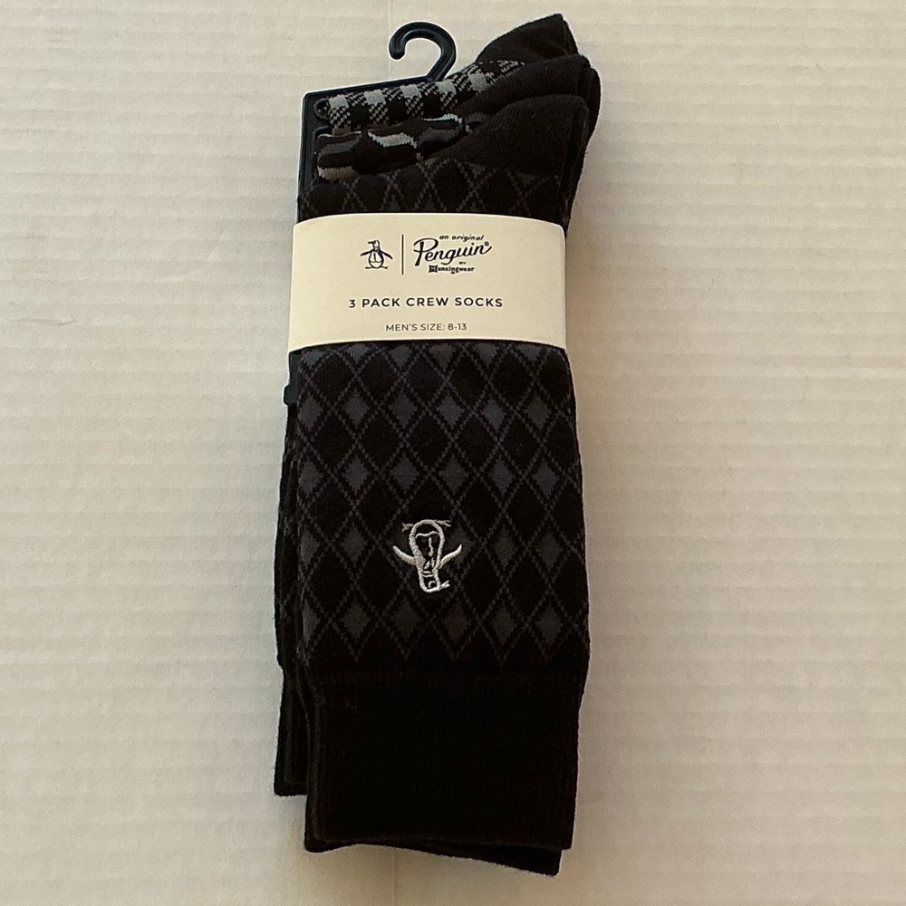 Original Penguin Crew Assorted Socks - Pack of 3 - Picture 14 of 14